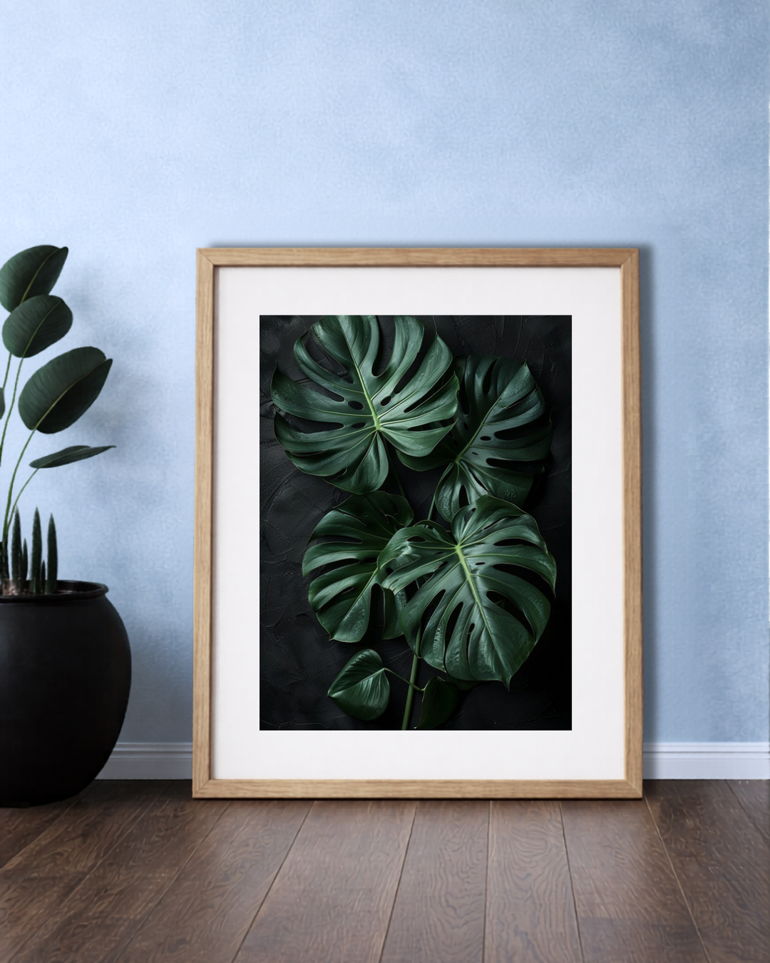 Elegant Framed Leaf Portrait.