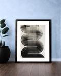 Framed Black Abstract Portrait