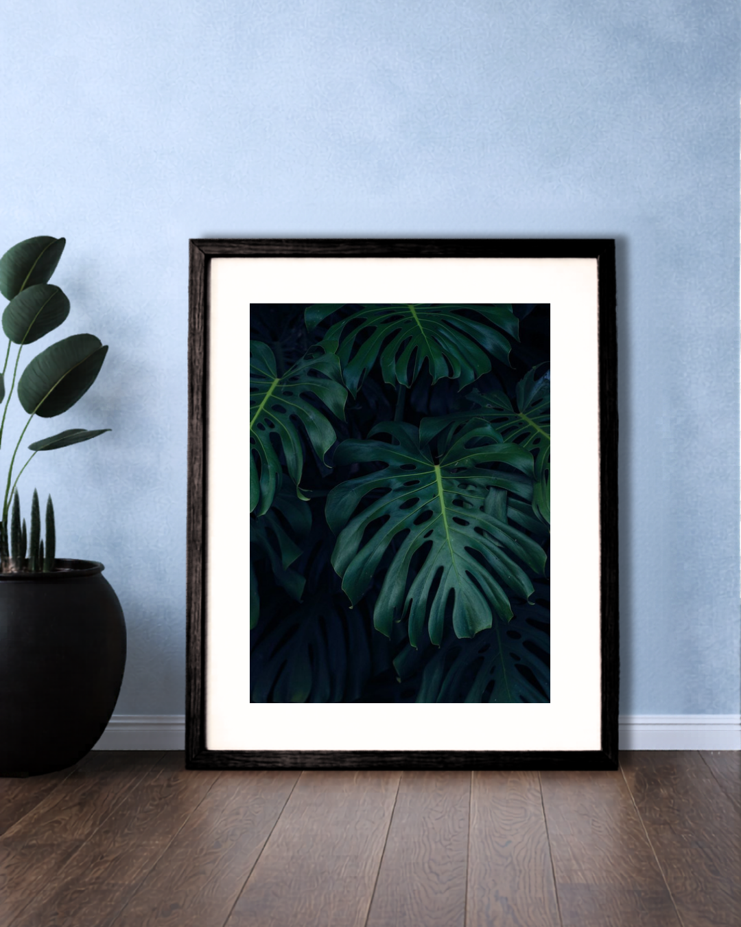 Elegant Framed Leaf Portrait.