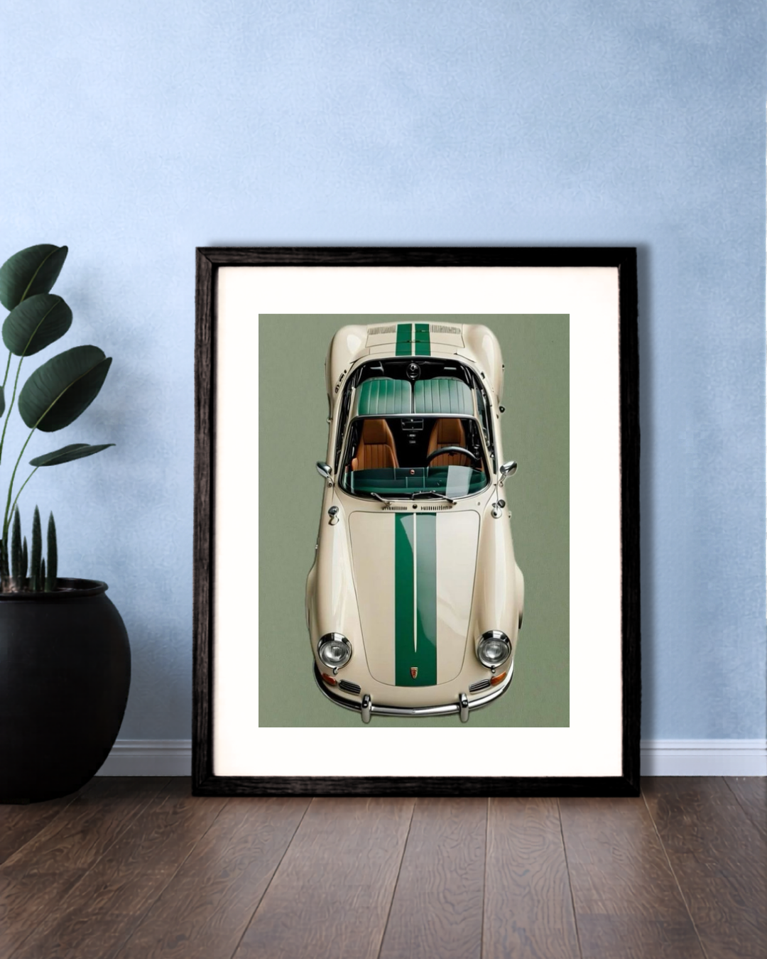 Framed Vintage Porsche Portrait