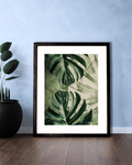 Elegant Framed Leaf Portrait.