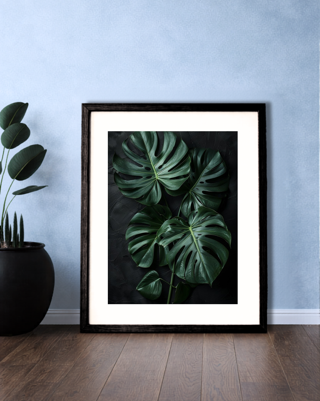 Elegant Framed Leaf Portrait.