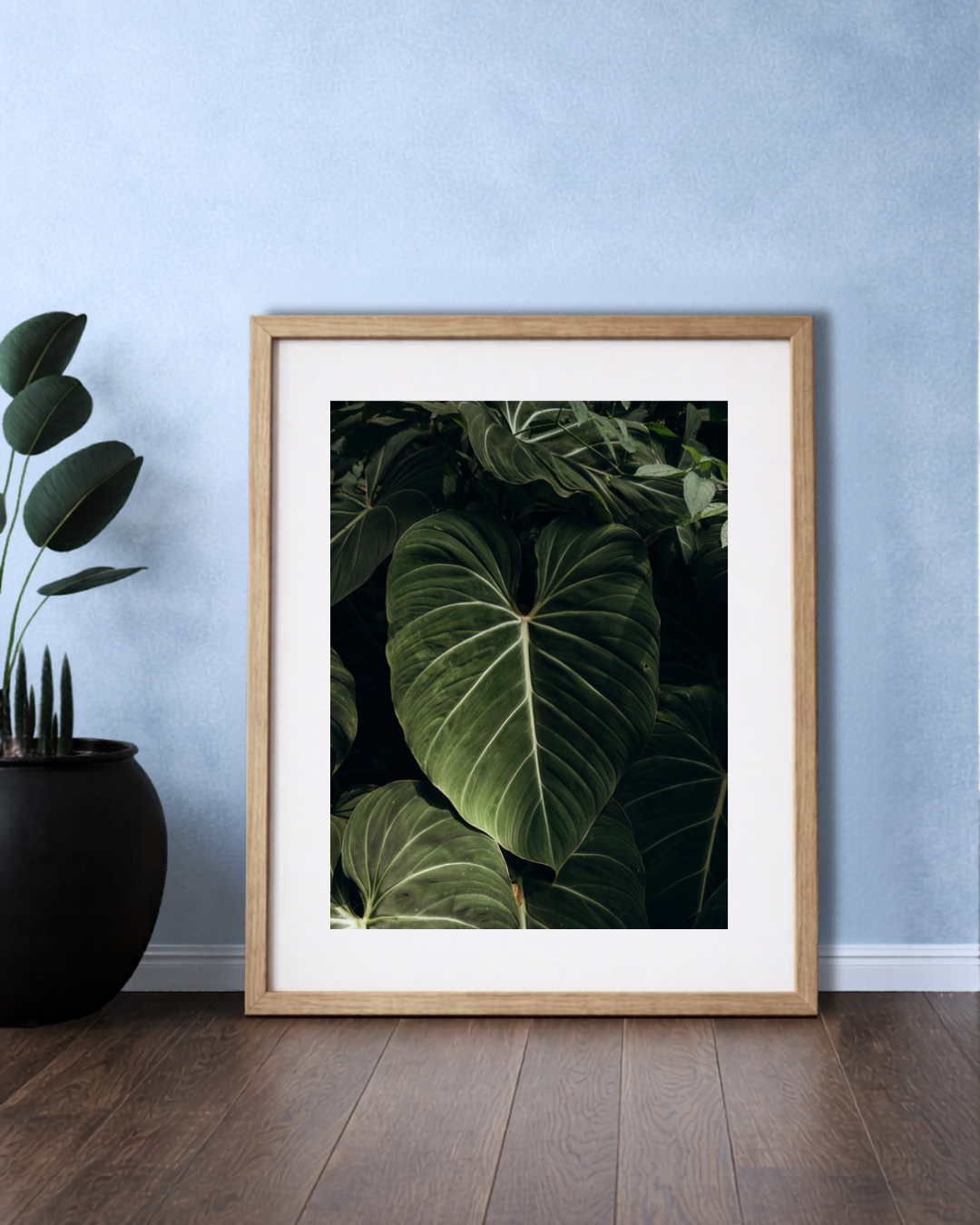 Elegant Framed Leaf Portrait.