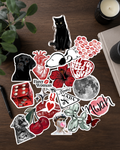 Collecrion of Back & Red Stikers