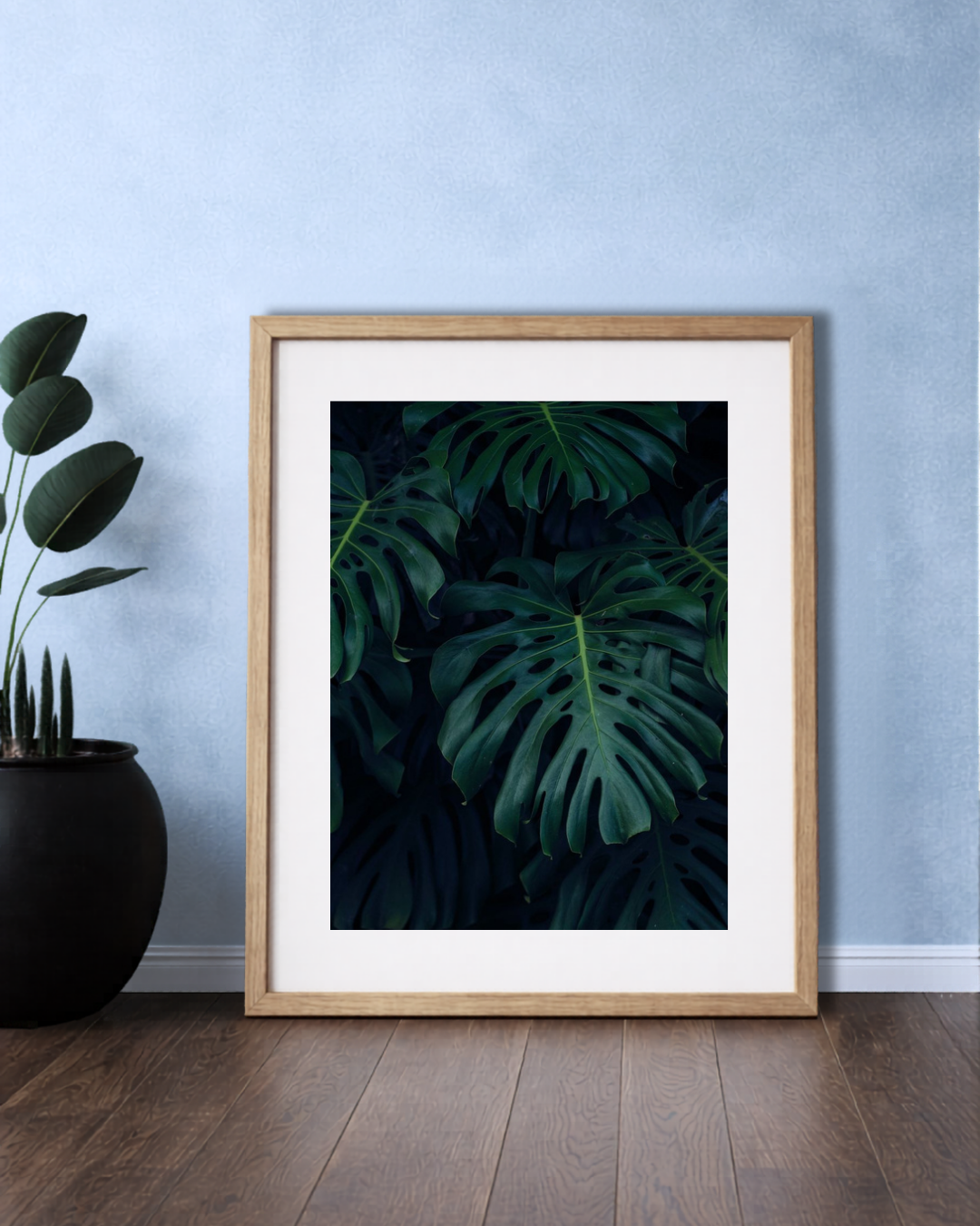 Elegant Framed Leaf Portrait.